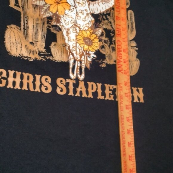 Chris Stapleton Tour Shirt L All American Road Show Black Desert Skull Cactus - Picture 6 of 12